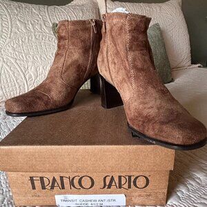 Franco Sarto Brown Suede heeled boots 8.5M